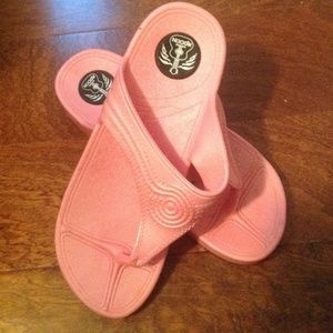 Pink flip flops