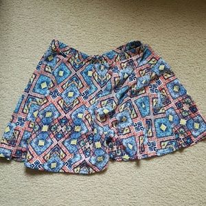 Multicolored circle skirt