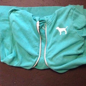 Green zip up by Pink