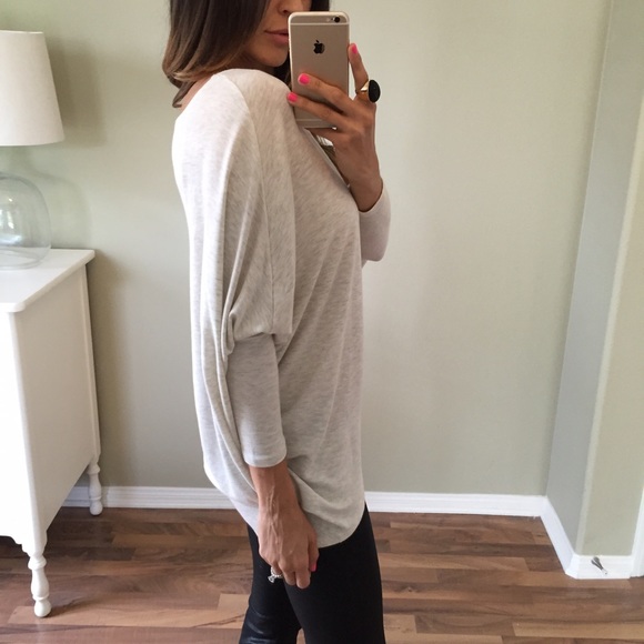 Sold • Oatmeal Dolman Sweater Top - Picture 2 of 4