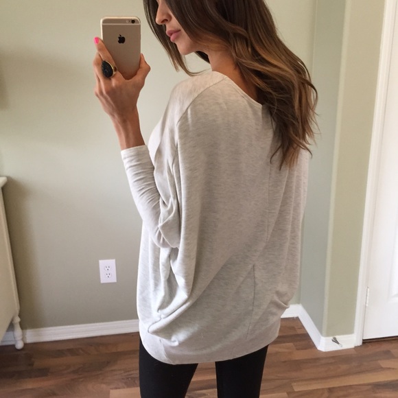 Sold • Oatmeal Dolman Sweater Top - Picture 3 of 4