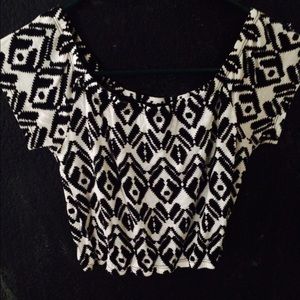 Cute tribal print crop top