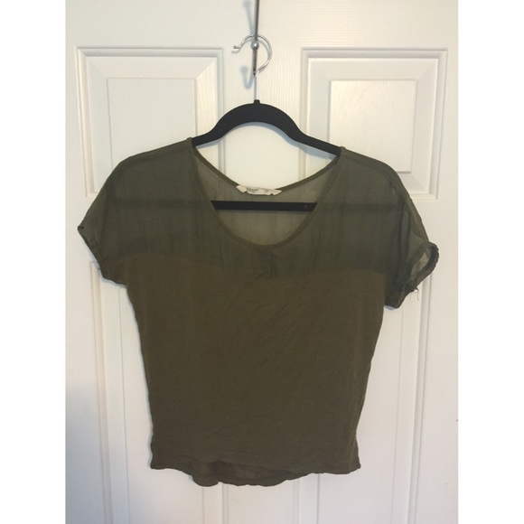 Army green Old Navy top