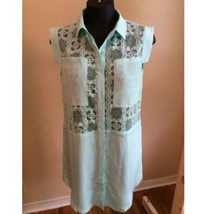 Funktional Sleeveless Silk Dress with lace insets