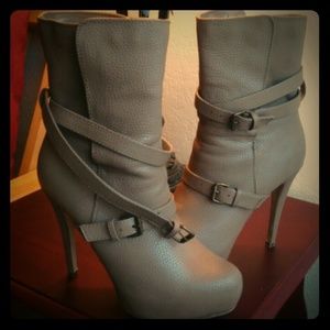 JustFab Taupe Booties