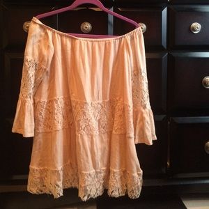 free people baby pink lace dress