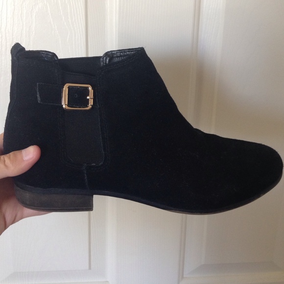 Black buckled booties(only worn a few times)