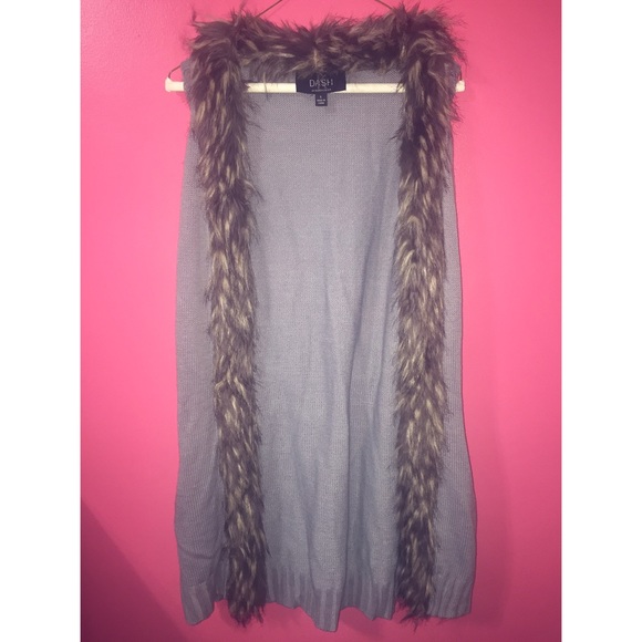 Fur cardigan