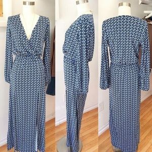 Wrap front maxi dress with 2 slits