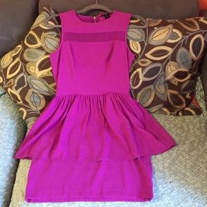 H&M Fuchsia Peplum Dress