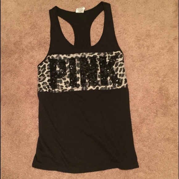 VS PINK leopard tank top size XS