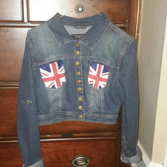 british flag jeans jacket