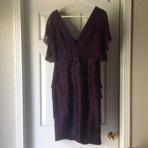 Flutter Sleeve Tiered Dress