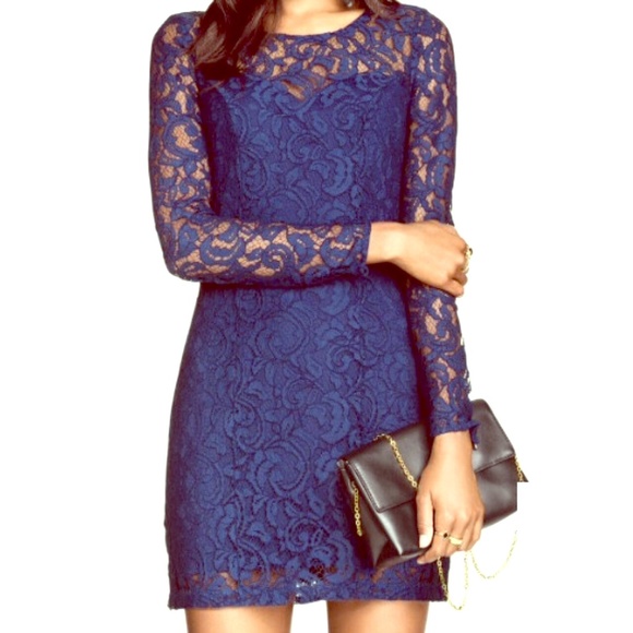 Blue lace H&M mini dress