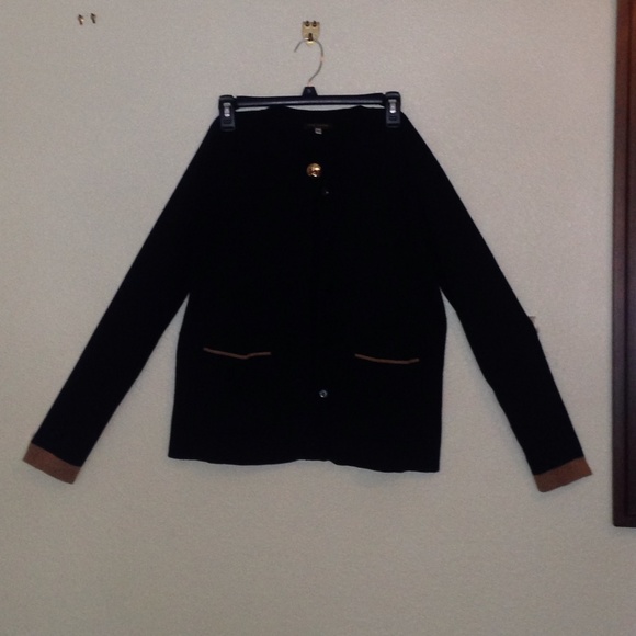 Beautiful Black and Tan Louis Vuitton Cardigan MED