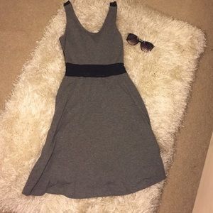 H&M Gray and Black Cutout Dress