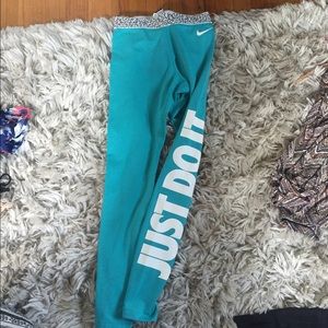blue nike leggings