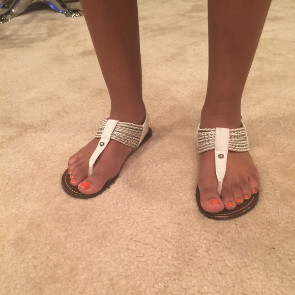 White Steve Madden Sandals size 6.5