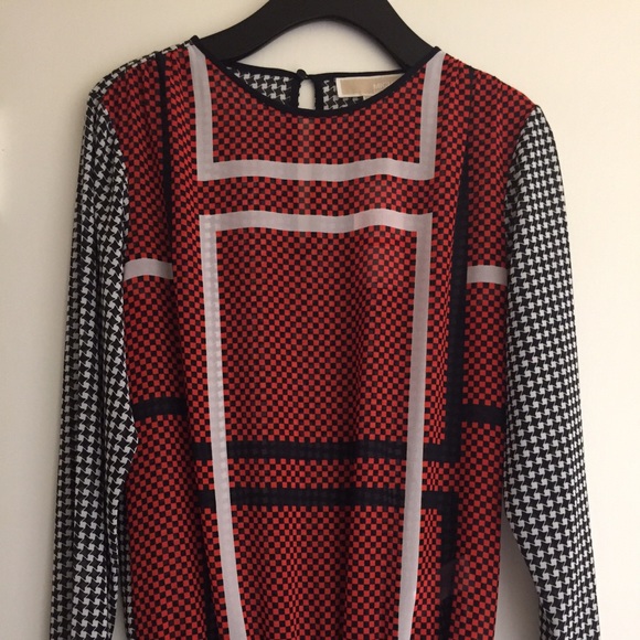 MICHAEL Michael Kors Caspian Long Slv Knit Trim