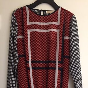 MICHAEL Michael Kors Caspian Long Slv Knit Trim