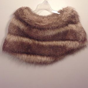 Bebe faux fur shawl