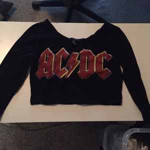 AC/DC Cropped Forever 21 shirt