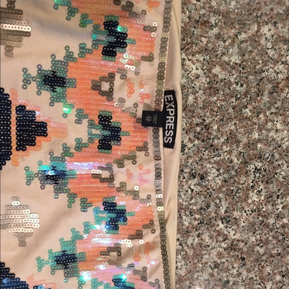 Express sequined mini skirt - Picture 3 of 3