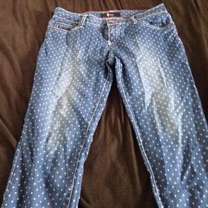 Polk a dot capri jeans