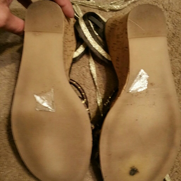 Wedge sandal ankle/calf tie - Picture 4 of 4