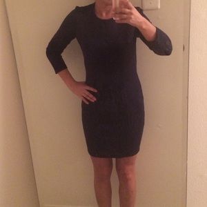 Navy blue ponte dress