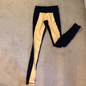 Navy & Yellow Lululemon leggings