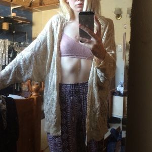 crochet kimono style cardigan