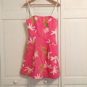 Lilly Pulitzer Pink Strapless A-Line Dress