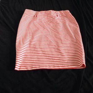Orange striped skirt