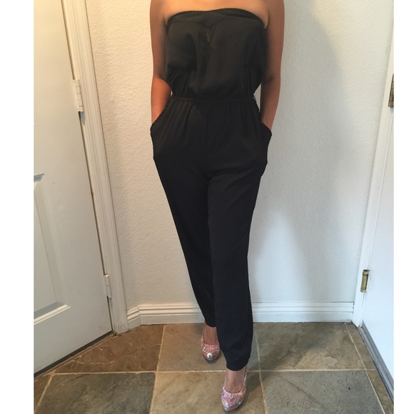 2b Bebe black jumpsuit