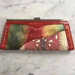 NEW Gorgeous Leather & Snake Skin Clutch