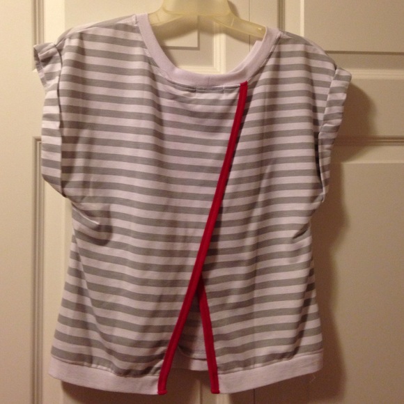 Striped open back tee - Picture 2 of 2