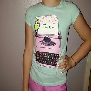 Childrens' (girls) 'Just My Type' typewriter shirt