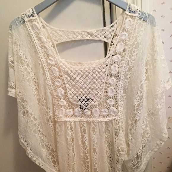 Off white lacy blouse