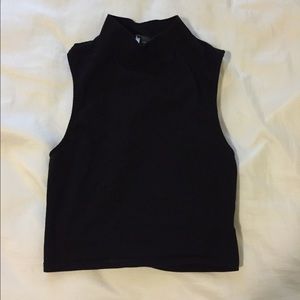 UO black turtleneck crop top