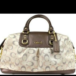 Large Coach multi colored satchel new w/o tags