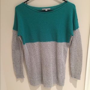 Teal and grey sweater