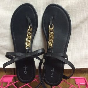 Curfew Gold Chain Sandals