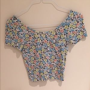 Floral print crop top