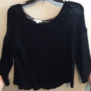 Delia's Black Lace Top