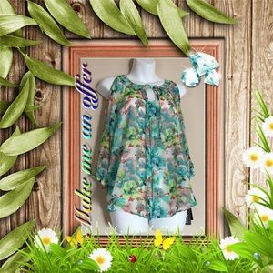 🎉SALE🎉🌸chiffon open shoulder🌸