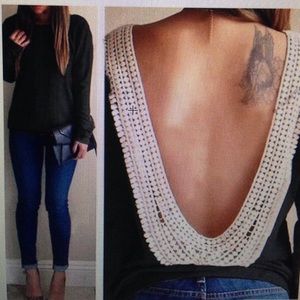 Womens longsleeve backless top