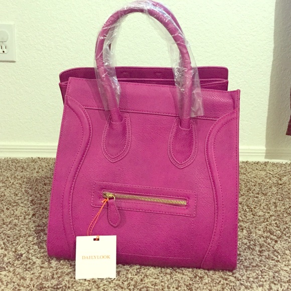 Dailylook Large Structured Handbag Radpberry