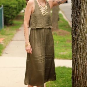 🎉 CLOSET CLEAN OUT 🎉H&M Olive Midi Dress