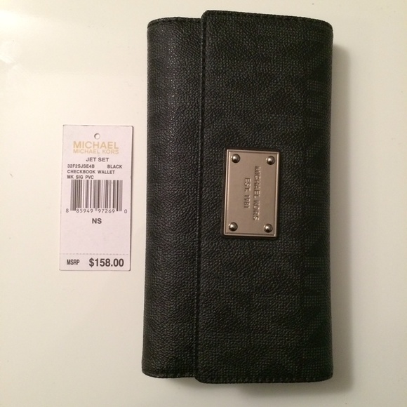 Michael Kors MK Logo Checkbook Wallet